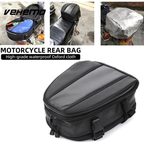 New Tail Bag Off-Road Rear Seat Package Motorcycle 2020 Rear Trunk for Vehicle Motorbike SUV for Black