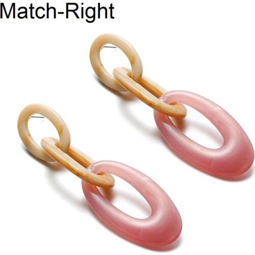 Match-Right Women Statement Dangle Trendy Earrings For Women Long Cute Korean Drop Earrings Pendant Female Jewelry NR223