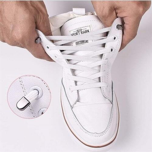 1 Pair Elastic Shoelaces No Tie Shoe laces Outdoor Leisure Sneakers Quick Safety Flat Shoe lace Kids And Adult Unisex Lazy laces