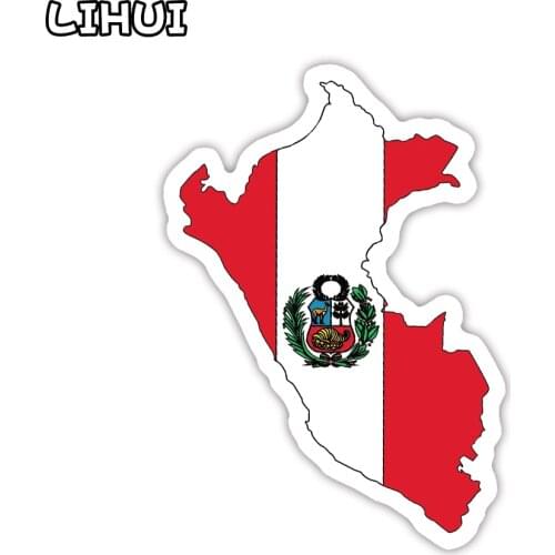 1 PCS Peru Flag Sticker Toys for Children Countries Map Travel Stickers to DIY Scrapbooking Suitcase Luggage Laptop Car Motor