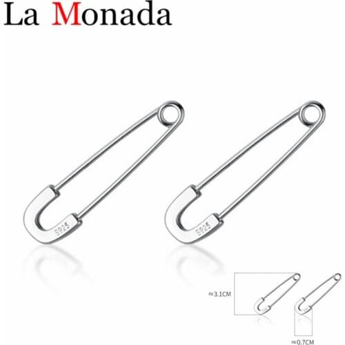 100% 925 Sterling Silver Paper Clip Simple Hoop Earrings Women Party Delicate Lock Earrings Geometric Jewelry Accessory Gift