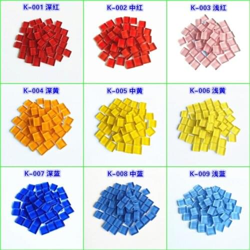 100g/lot Creative DIY Handmade Material Square Clear Glass Mosaic Tile kids Puzzle Art Crafts Tool Kits Transparent Stone Decor