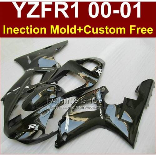 100% Injection mold Motorcycle fairings for YZF R1 00 01 YZFR1 fairings kit 2000 2001 yzf 1000 EXUP black body parts +7gifts