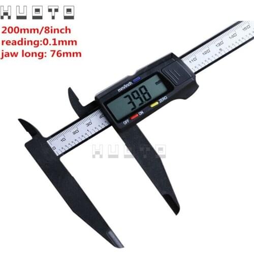 150mm 200mm 300mm 0.1mm Digital Electronic Vernier Caliper jaw long plastic digital caliper micromete DIY measuring tools