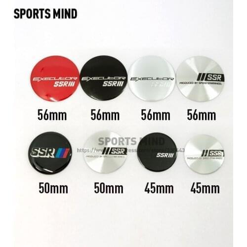 20PCS/lot 45mm 50mm 56mm Car Wheel Center Cap Emblem Sticker For SSR EXECUtOR SSR LOGO Hub Cap Sticker