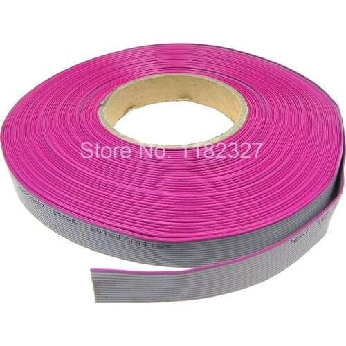 50 meters/lot) Flat Ribbon Cable for IDC connector 14Pin 1.0mm pitch Grey Color Free Shipping