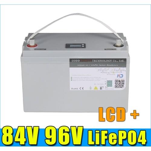 84V 96V 20AH LiFePO4 Battery 2000W 3000W Electric bicycle Scooter motorcycle IP68 Waterproof