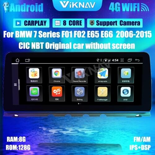 12.3 inch Android Car Radio With screen GPS Navigation For BMW 7 Series F01 F02 E65 E66 CIC NBT 2006-2015 DVD Multimedia Player