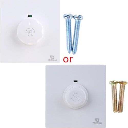 Household Concealed 86 Type 220V 10A Adjustment Ceiling Fan Speed Control Switch Wall Button Switch N0PF