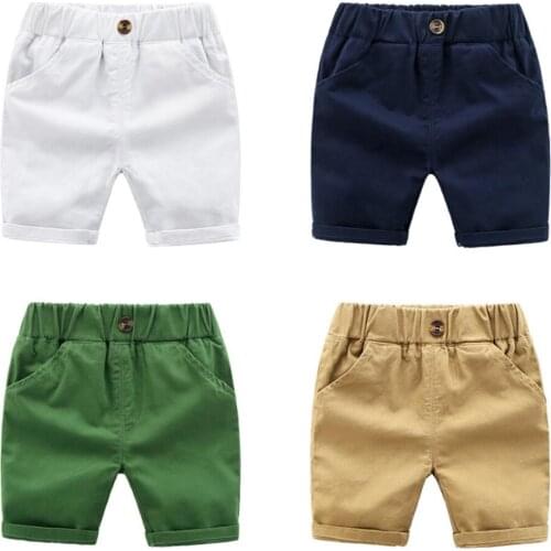 Children Shorts Toddler Kids Summer breathable Middle Pants Pure Color Casual Beach Pants Baby Boys Clothing