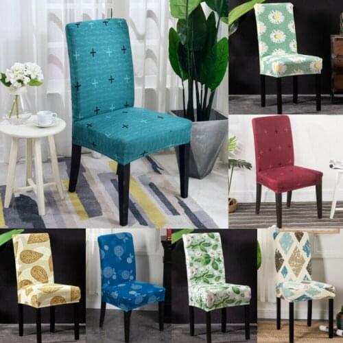 Spandex Elastic Printing Dining Chair Slipcover Modern Removable Anti-dirty Kitchen Seat Case Stretch Chair Cover for Banquet