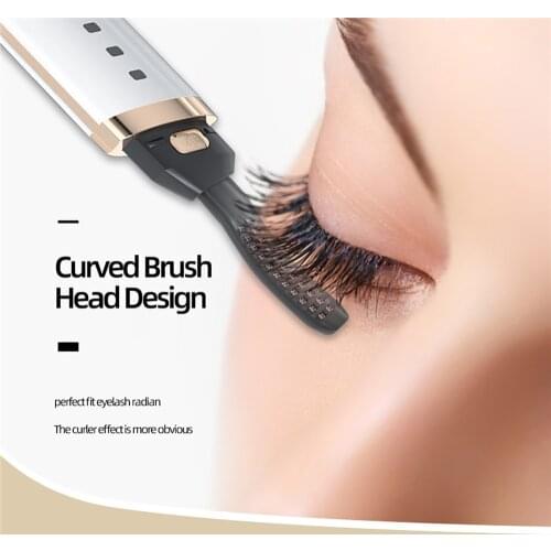 Electric Heating Eyelash Curler Portable Pen USB Rechargeable Long-lasting Natural Eyelash Brush Makeup Beauty Tool