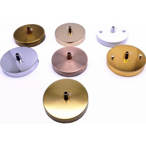 Diameter 80/100/120/150CM Round Ceiling Plate M10 Buckle Black White Gold Bronze Chrome Iron Ceiling Rose Canopy Lamp Fitting