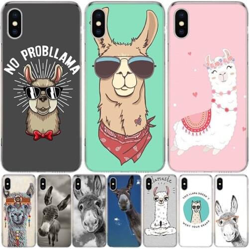 Lama Llama Alpacas Animal Donkey Phone Case For Iphone 11 12 Mini Pro XS Max XR X 8 7 6 6S Plus SE 2020 5 5S SE Cover Shell Coqu