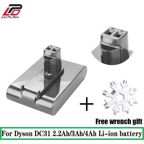 22.2V 2.2 3.0 4.0Ah Li-ion Rechargeable Battery For Dyson Vacuum Cleaner DC31 DC34 DC35 DC44 DC45 917083-01 17083-01Type A