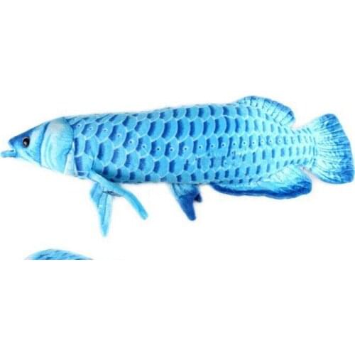 Stuffed plush 60cm blue colour Gold Arowana fish plush toy doll gift w1569