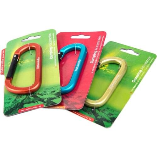 Naturehike Outdoor Carabiner Camping Tent Accesorios Hooks Fast Hanging 8cm D Multi-functional Aluminum Alloy Safety Buckle