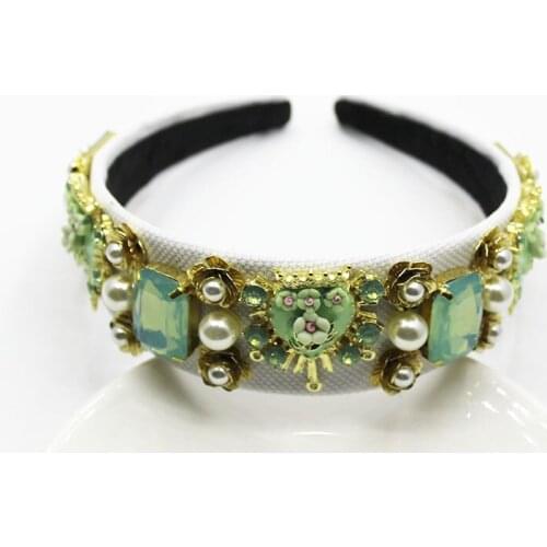 Baroque Hairbands Geometry Hair Accessories Flowers Wild Fashion Temperament Fashion wild temperament hair hoop 368