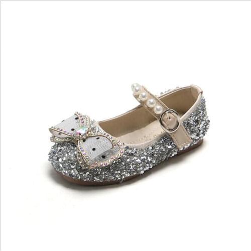 Girls' princess shoes childrens shoes spring and autumn new little girls' performance shoes soft sole crystal shoes