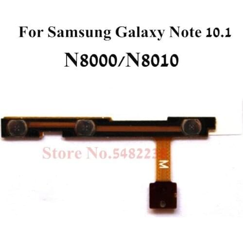 Original Power ON/OFF Volume Side Button Key Flex Cable For Samsung Note 10.1 N8000 N8010 Power Audio+- Replacement parts