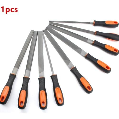 File Steel File Metal Woodworking Grinding Tool Triangle Semicircular Alloy Fitter Flat File Rubbing Knife Set 1pcs