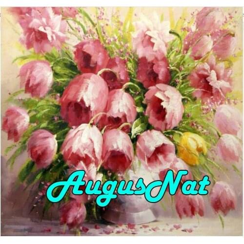 Full square diamond painting tulips daimond embroidery flower vase tulpen diamant painting floral canvas paint by numbers craft