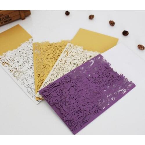 Laser Cut blank Wedding Invitation Card blank interior pages wedding card