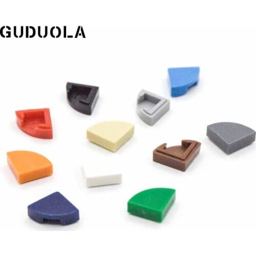 Guduola Special Brick Tile 1x1 Quarter Circle 25269/48410 MOC Building Block Educational Parts 100 pcs/LOT