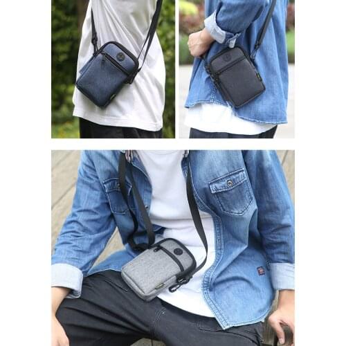 Men Messenger Bag Waterproof USB Charging Shoulder Bag Handbag Mini Crossbody Travel Small Man Bag
