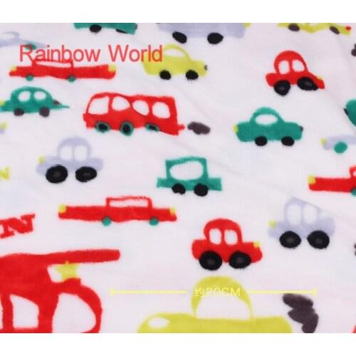 Print Car microfiber fabric High Quality super soft velboa for DIY sewing toys sofa material velvet(180*100cm)