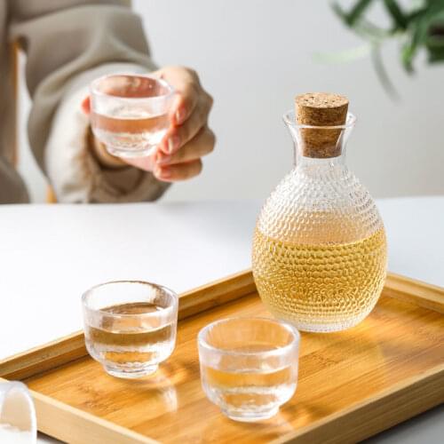 Japanese Style Wine Glass Sake Bottle Set, Household Liquor Hot Water Jug, Fruit Wine Dispenser, Sake Small Wine Glass, Wine Cup