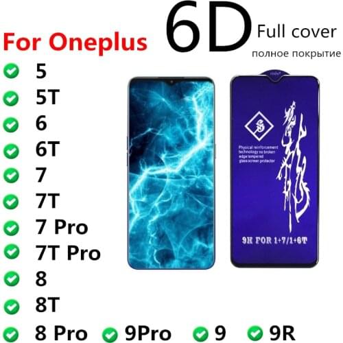 Full Tempered Glass For Oneplus 9 9R 8 8T 7 7T Pro Glass Screen Protector Protective For One plus 7T 6T 5T 5 6 Nord N10 N100