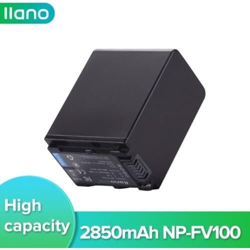 LLANO NP-FV100 NP FV100 Li-ion Camera Battery LED Charger for Sony NP-FV30 NP-FV50 NP-FV70 SX83E SX63E FDR-AX100E HDR-SR68