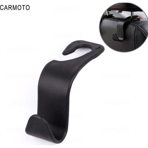 Clips Car Seat Hook Auto Headrest Hanger Bag Holder for Car Bag Purse Cloth Grocery Storage Black Auto Fastener Accessries