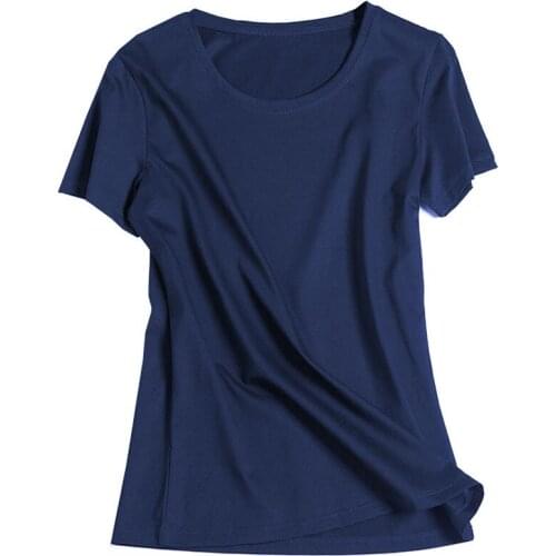 Womens Loose Fashion Leisure Soft Cotton Breathable Short Sleeve T-shirt