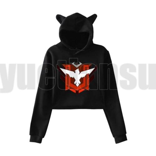 Game Free Fire Garena Roupa Angelical Killua Rabbit Hoodie Women Girls Unisex Sweatshirts Kawaii Streetwear Graphic Cat Crop Top