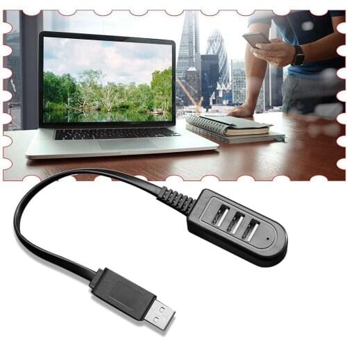 1.2m Mini USB 3 Hub Cable USB2.0 Hub With Power Adapter For Laptop Notebook Data Extend USB 0.3m Hab PC USB Cable Hub C4W6