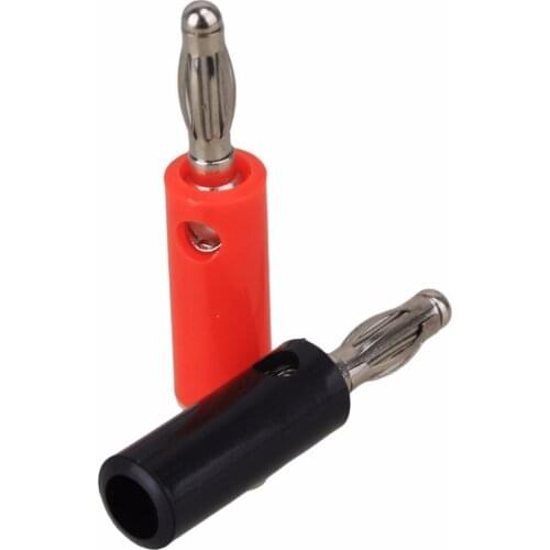 10 X Audio Speaker Screw Banana Plate Plugs Connectors 10pcs Red+Black color 4mm banana plug Connector Jack Banana Head Adapter