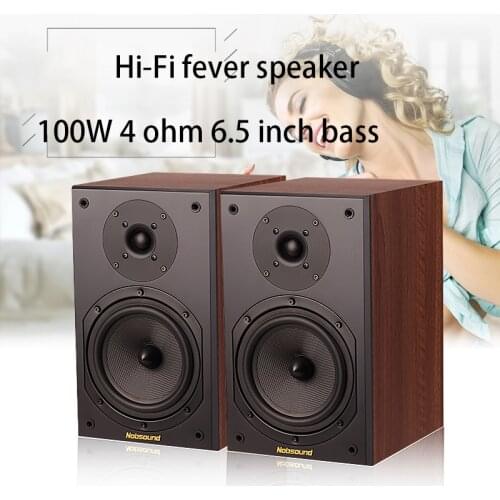 100W 4 ohm 6.5 inch woofer high fidelity hifipassive audiophile 1 inch tweeter home bookshelf speaker desktop 2.0channel speaker