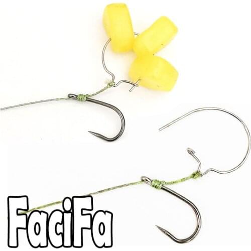 20 pcs Carp Fishing Maggot Clip Fishing Bait Ring Hook Bait Sting Boilie Pin Spike Live Bait Lure Hook Carp Chod Hair Rig Tackle