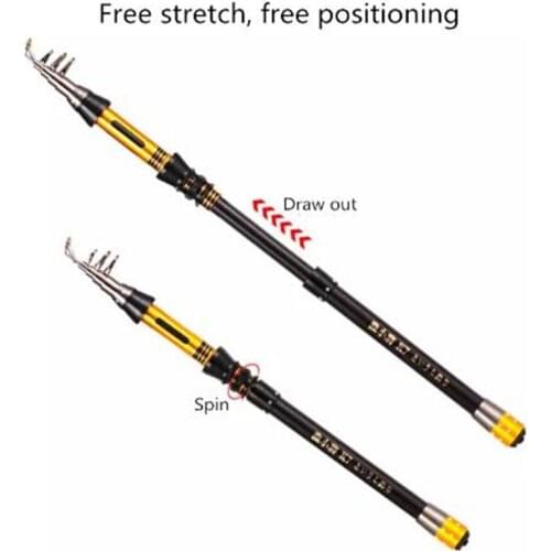 2020 new super hard lightweight carbon fiber telescopic fishing rod portable telescopic mini sea rod fishing tackle