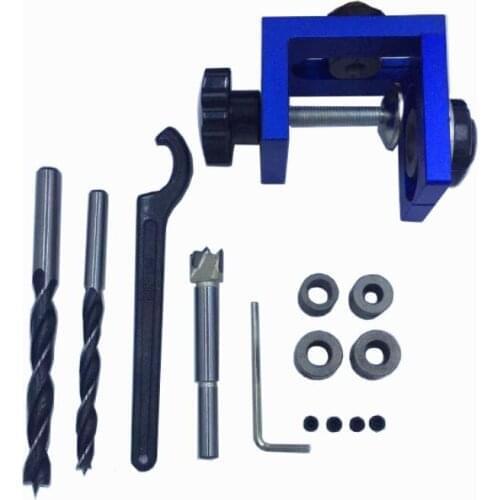 3 in 1 Pocket Hole Jig Kit 8/10/15 Drilling Dowelling Jig Set Woodworking Carpentry Dowel Drilling Guide Locator Tool