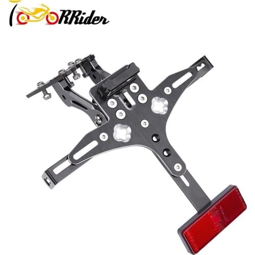 For HONDA CB1000R 2010-2015 CNC Aluminum Motorcycle Rear License Plate Mount Holder Tail Tidy Fender Eliminator with LED Light