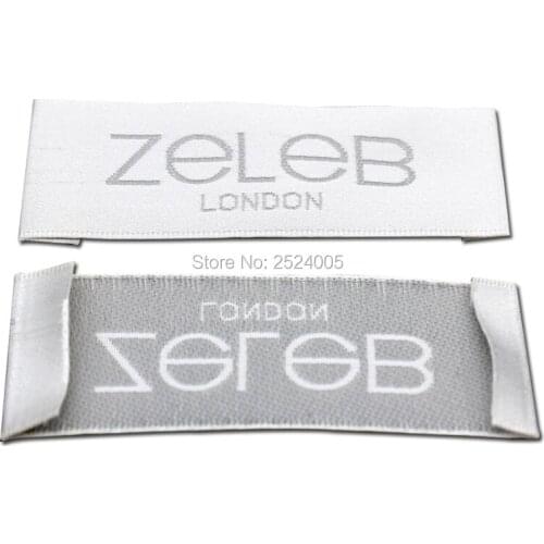 Free shipping 1000pcs a lot clothing collar tags custom logo woven tags/garment satin woven label/clothing main label/brand