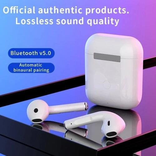 Bluetooth 5.0 wireless sports earphones, stereo mini wireless earphones for Apple and Android smartphones