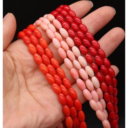 New Natural Coral Beads Drum Shape Loose Spacer Hole Bead for Jewelry Making DIY Necklace Bracelet Accessories 2x4mm