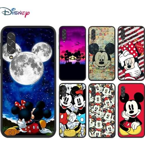 Disney Cartoon Animation Minnie Mickey Mouse for Samsung Galaxy A90 5G A80 A70S A60 A50S A30S A20E A20S M02 Black Phone Case