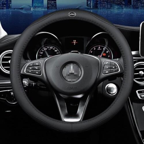 Car Steering Wheel Cover Set for Mercedes Benz A C CLA E GLA GLC GLE S B CLS Class 2018 2019 Breathable Car Styling Accessories