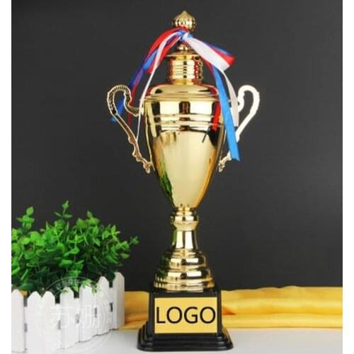 Hot Sale Sports Athletic Prize Award Trophy Cups Golden Plated Metal Cup Souvenir Sports Customized Trophies Award 50cm Height