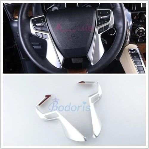 Chrome Car Styling Interior Steering Wheel Trim Garnish Overlay Panel For Toyota Alphard VELLFIRE 30 2016-2019 Accessories